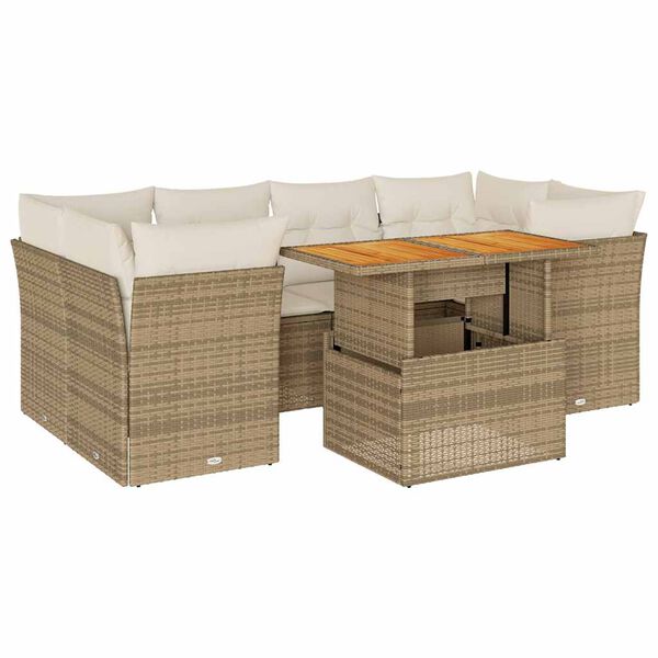 vidaXL Garden Sofa Set Beige