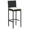 vidaXL Garden Bar Set Black