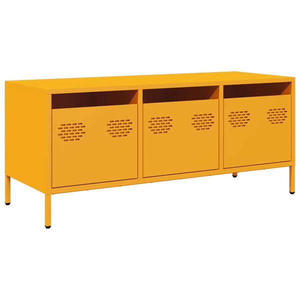 vidaXL TV Cabinet Mustard Yellow Cold-rolled Steel Medium TV Cabinet