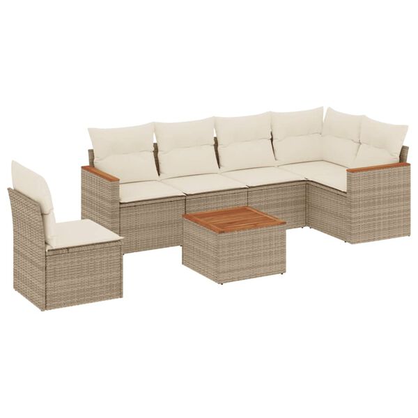 vidaXL Garden Sofa Set Beige