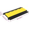 vidaXL Cable Protector Ramp with 5 Channels 35.4 " Rubber