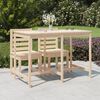 vidaXL Garden Table Natural Pine Solid pine wood (untreated) Large