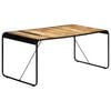 vidaXL Dining Table Brown Solid rough mango wood Large Industrial