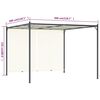 vidaXL Pergola Cream White Powder-Coated Steel, Polyester 9.8 x 9.8 ft