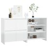 vidaXL 2 Piece Sideboard High Gloss White Engineered Wood