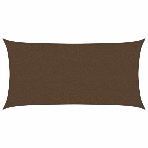 vidaXL Sunshade Sail 1.75 oz/ft² Brown 6.6x11.5' HDPE