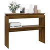 vidaXL Console Table Brown Oak Engineered Wood Narrow Decorative Inlays