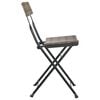 vidaXL Folding Bistro Chair Set of 8 Gray PE rattan, powder-coated steel