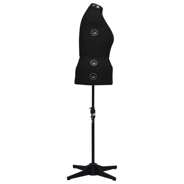 vidaXL Dress Form Black Polyester L / 44-50 Adjustable Armrests