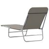 vidaXL Sunlounger Set of 2 Grey Powder-coated steel