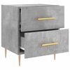 vidaXL Bedside Cabinet Set of 2 Concrete grey Engineered wood, iron