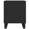 vidaXL Bedside Cabinet Set of 2 Black Engineered wood, Iron Medium