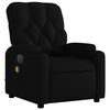 vidaXL Electric Massage Recliner Chair Black Polyester, Metal, Plywood