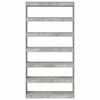 vidaXL Book Cabinet Concrete Grey 39.37 x 11.81 x 77.95 in