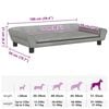 vidaXL Dog Bed Light grey Velvet 39.4 x 19.7 x 8.3 in Stylish Design