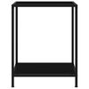 vidaXL Console Table Black Tempered glass Compact Simplistic