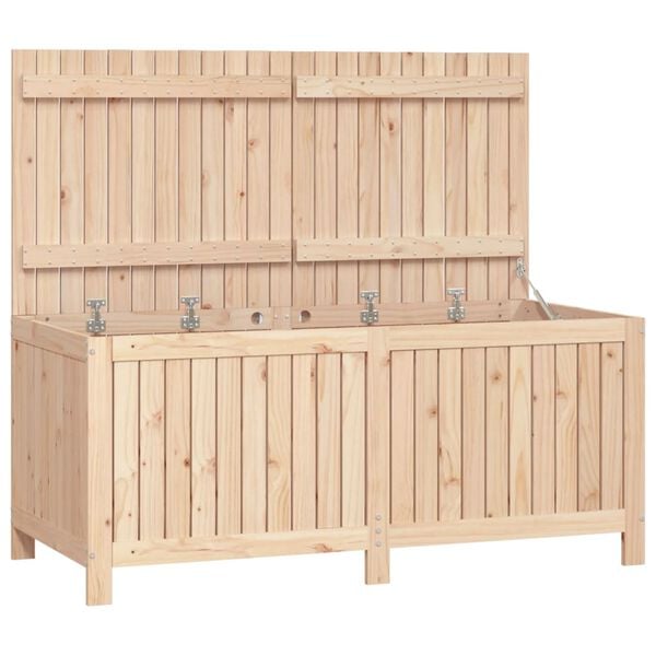 vidaXL Garden Storage Box Natural Wood Solid Pine Wood Large