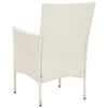 vidaXL Garden Chair Set of 4 White Poly Rattan Standard Durable