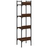 vidaXL Bookshelf Brown Oak Engineered wood, powder-coated steel Tall