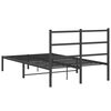 vidaXL Bed Frame Black Steel Small Double Bed Frame Rectangular