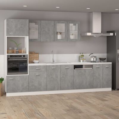 vidaXL Drawer Bottom Cabinet Concrete Gray 15.7"x18.1"x32.1" Engineered Wood
