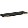 vidaXL Wall Shelf High gloss black Honeycomb MDF, Metal