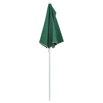 vidaXL Garden Half Parasol with Pole 70.9"x35.4" Green