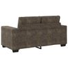 vidaXL Loveseat Sofa with Cushion Dark gray Faux leather