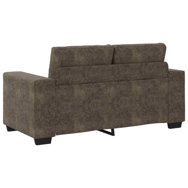 vidaXL Loveseat Sofa with Cushion Dark gray Faux leather