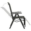 vidaXL Garden Chair Set of 2 Black Powder-coated aluminum, textilene