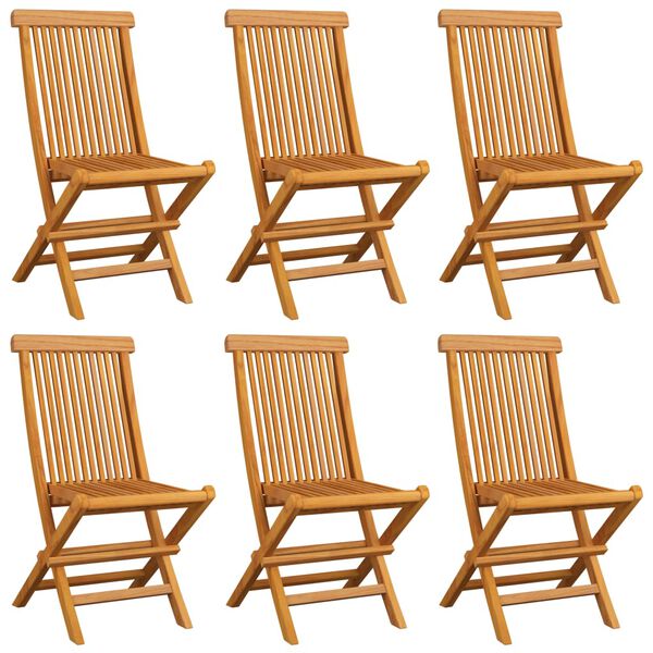 vidaXL Garden Chair Set of 6 Anthracite and teak