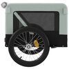 vidaXL Pet Bike Trailer Grey and Black Oxford fabric, Iron, PVC One Size