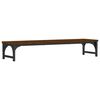 vidaXL Monitor Stand Brown Oak 33.5"x9.1"x6.1" Engineered Wood