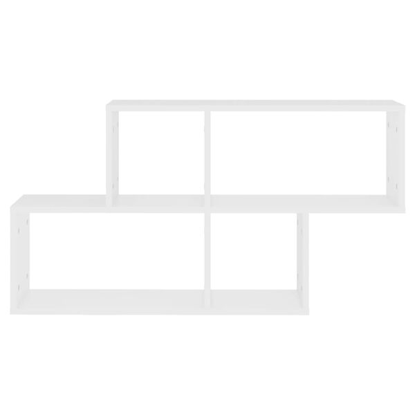 vidaXL Wall Shelf White Engineered Wood Medium Wall Mounting