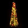 vidaXL Artificial Christmas Tree Green PVC, metal 59.1 in Collapsible