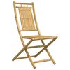 vidaXL Bistro Set Natural Bamboo Bamboo Compact Foldable Bistro Set