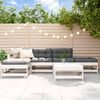 vidaXL Garden Lounge Set White Solid Pine Wood Large Modular