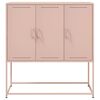 vidaXL Highboard Pink Steel Medium Highboard Rectangular Industrial