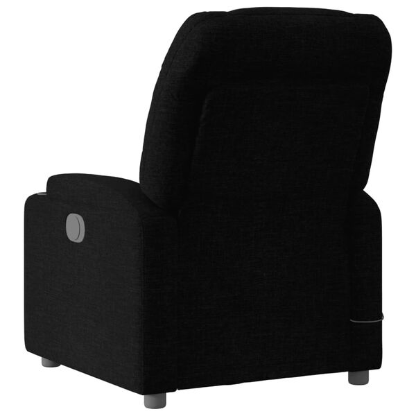 vidaXL Massage Recliner Chair Black Fabric (100% polyester), metal, plywood