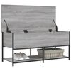 vidaXL Storage Bench Grey Sonoma Engineered wood, Metal 39.4 in long