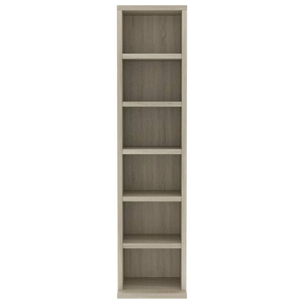 vidaXL CD Cabinet Sonoma oak Engineered wood 8.3x7.9x34.6 in CD Cabinet