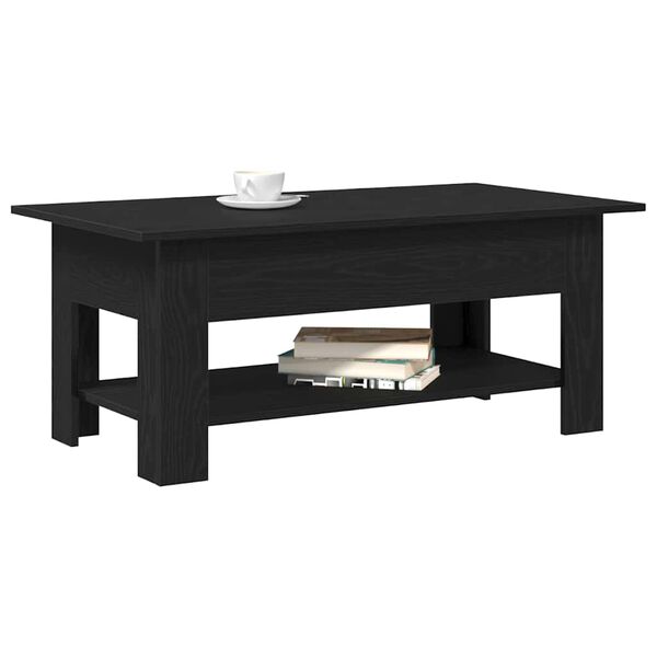 vidaXL Coffee Table Black Oak 40.16 x 21.65 x 16.54 in Engineered Wood