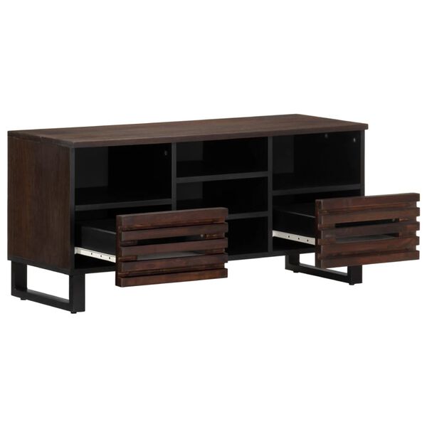 vidaXL TV Cabinet Brown Solid mango wood, steel Medium TV Cabinet