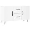 vidaXL Sideboard White Engineered wood Medium Sideboard Rectangular