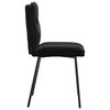 vidaXL Dining Chair Set of 4 Black Velvet (100% polyester), plywood, metal