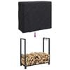 vidaXL Firewood Rack Cover Plain Black 61 x 122 x 106 cm Fabric