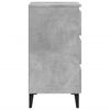 vidaXL Bed Cabinet Concrete Grey Engineered Wood, Metal