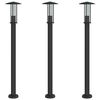 vidaXL Outdoor Floor Lamp Set of 3 Black Stainless steel, Polycarbonate