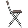 vidaXL Folding Bistro Chair Set of 6 Brown PE rattan, powder-coated steel
