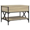 vidaXL Coffee Table Sonoma Oak 27.6"x19.7"x19.7" Engineered Wood and Metal